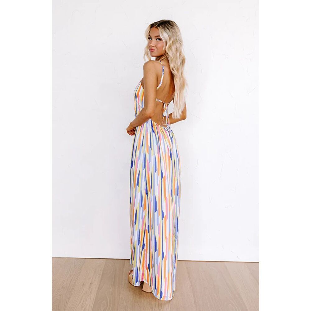 Satin Stripe Jumpsuit - Picture 4 of 6